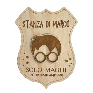 Fuori porta personalizzato con nome tema magia Harry Potter idea regalo