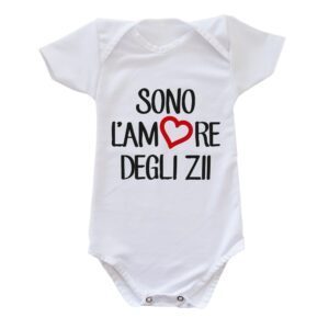 Body bimbo bimba in cotone personalizzato sono l'amore degli zii