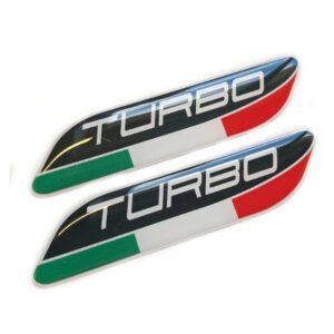 Adesivi 3d resinati bandiera italiana turbo auto moto tuning casco