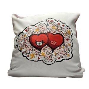 Cuscino personalizzato con immagine cuori lei lui innamorati