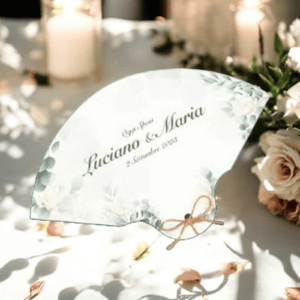 Ventaglio in cartoncino personalizzabile evento matrimonio - immagine 2