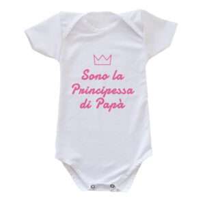 Body bimba in cotone personalizzato sono la principessa di papà idea regalo