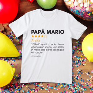 T-Shirt uomo recensione papà personalizzabile idea regalo festa del papà - immagine 2