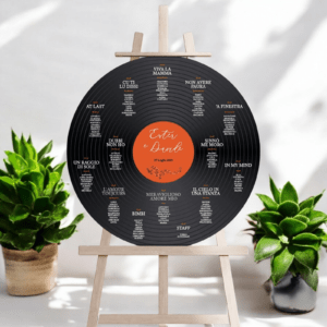 Tableau de mariage tema vinile personalizzabile cerca il tuo posto - immagine 2