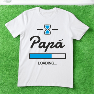 T-Shirt mezza manica personalizzata papà loading idea regalo futuro papà - immagine 2